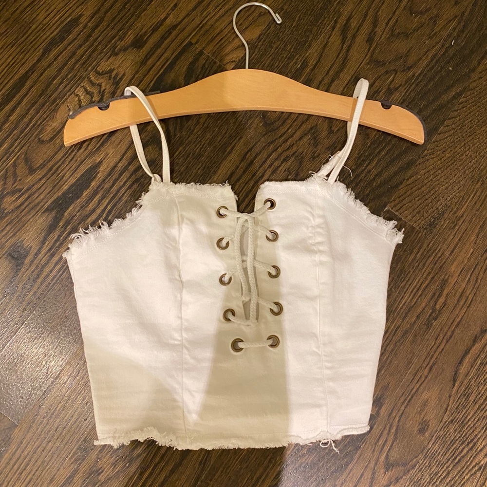 white tank top